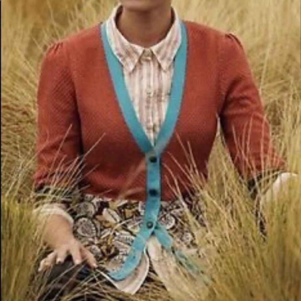 Anthropologie Lia Molly Coin Purse Cardigan Medium